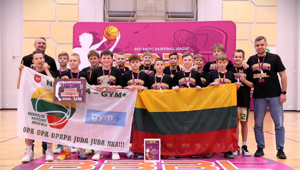 NKA back-to-back BBBL boys born 2014 champions, Kristupas Montvila finals MVP